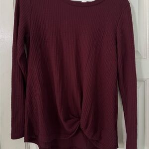 Amazon Women's Deep Red Long Sleeve Blouse